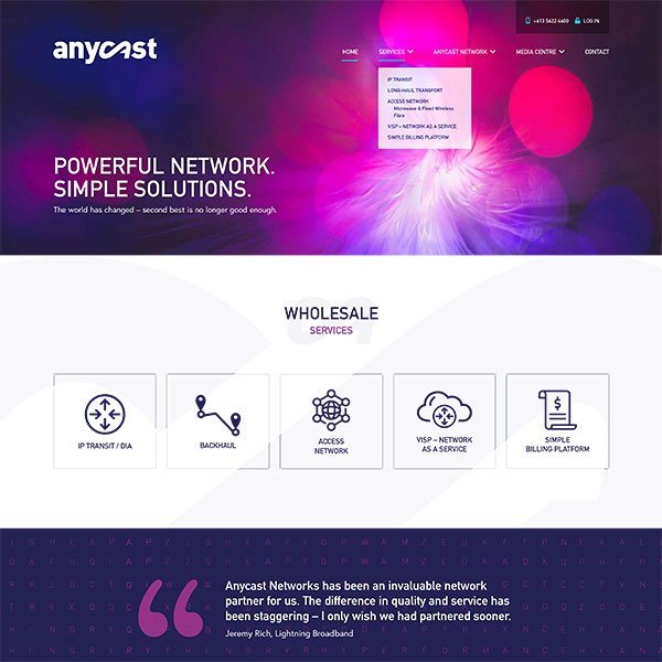anycast internet site development